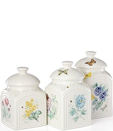 Image of Lenox Butterfly Meadow Canister 3-Piece Set