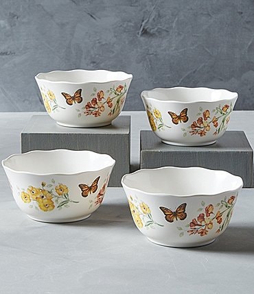 Image of Lenox Butterfly Meadow Melamine 4-Piece All-Purpose Bowl Set
