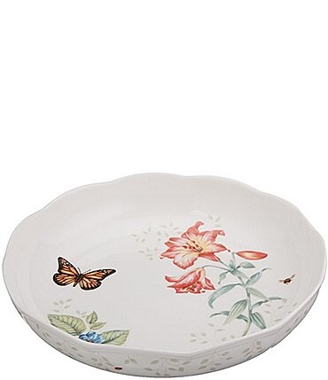 Image of Lenox Butterfly Meadow Porcelain Low Serving Bowl