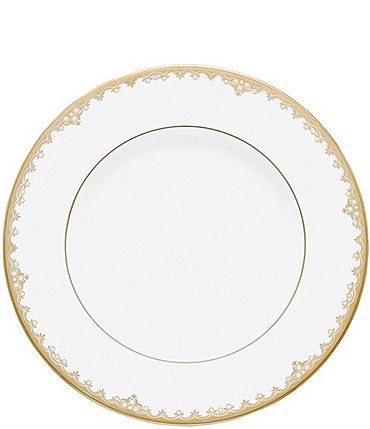 Image of Lenox Federal Gold Scalloped Bone China Accent Salad Plate