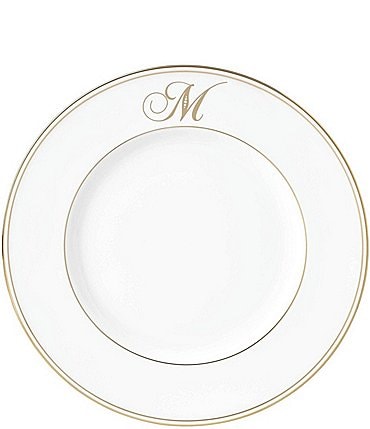 Image of Lenox Federal Gold Script-Monogrammed Accent Plate