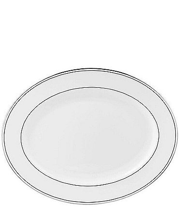 Image of Lenox Federal Neoclassical Platinum Bone China Oval Platter