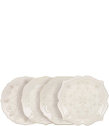 Image of Lenox French Perle 4-Piece Assorted Dessert Plate Set