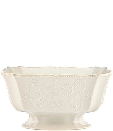 Image of Lenox French Perle Scalloped Stoneware Centerpiece Bowl