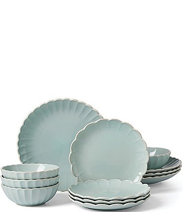 Image of Lenox French Perle Collection Scalloped 12-Piece Dinnerware Set