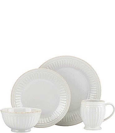 Image of Lenox French Perle Groove 4-Piece Place Setting