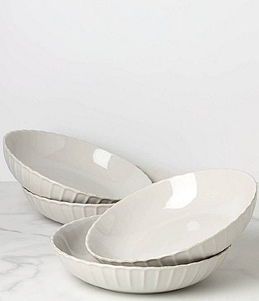 Image of Lenox French Perle Scallop Dinner Bowls, Set of 4