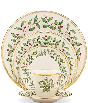 Image of Lenox Holiday 24K Gold Accent 5-Piece Place Setting