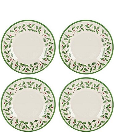 Image of Lenox Holiday 4-Piece Melamine Accent Plate Set
