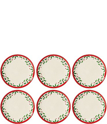 Image of Lenox Holiday 6-Piece Accent Plate Set