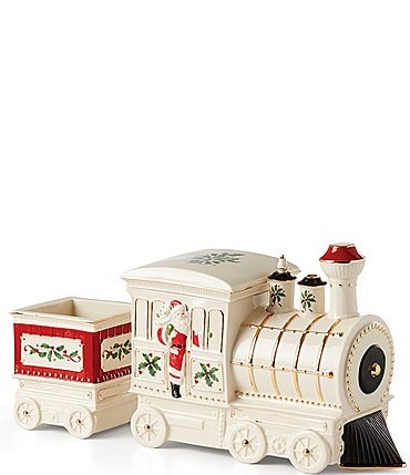 Image of Lenox Holiday Figural Train Buffet Centerpiece Figurine
