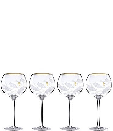 Image of Lenox Holiday Gold 4-Piece Balloon Glass Set