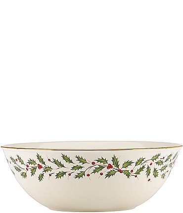 Image of Lenox Holiday Floral Motif Large Serving Bowl