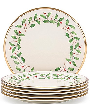Image of Lenox Holiday Salad Plates, Set of 6