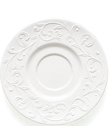 Image of Lenox Opal Innocence Carved Vine Porcelain Saucer