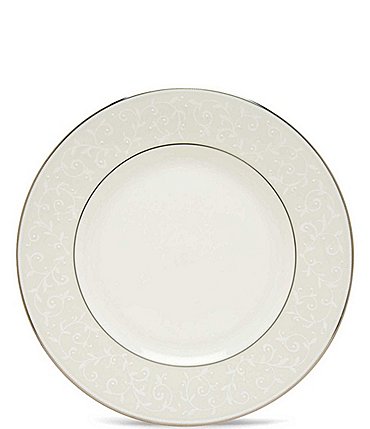 Image of Lenox Opal Innocence Vine & Pearl Platinum Opalescent Bone China Dinner Plate