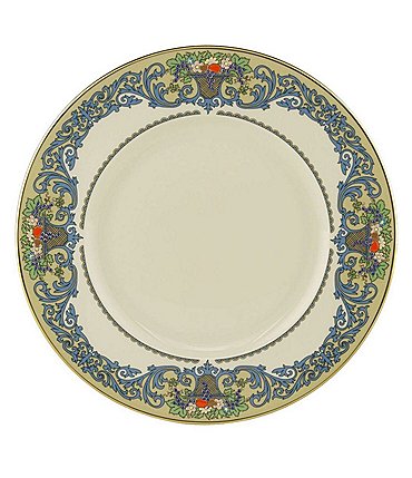 Image of Lenox Presidential Autumn Dotted Floral & Fruit Basket Accent Salad Plate