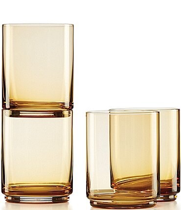 Image of Lenox Tuscany Classic Stackable 4-Piece Blue Tall Glasses