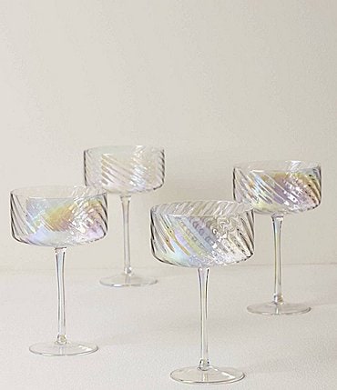 Image of Lenox Tuscany Classics Iridescent Novelty Coupe Glasses, Set of 4
