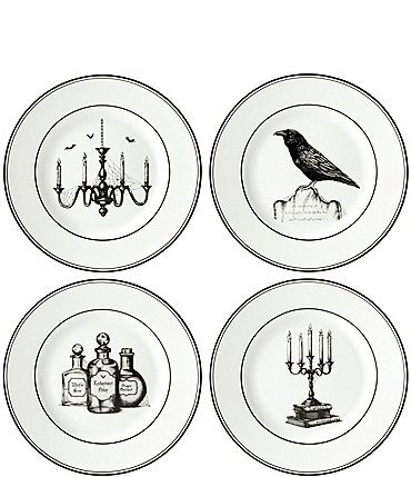 Image of Lenox Vintage Halloween 4-Piece Dessert Plate Set