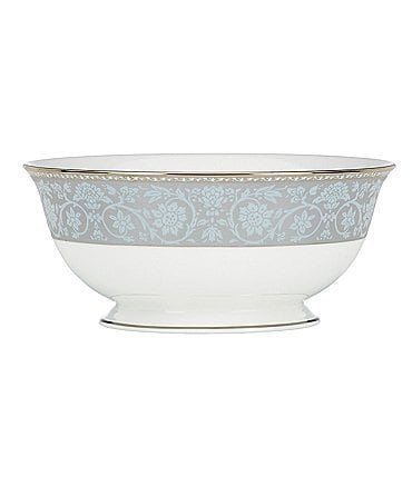 Image of Lenox Westmore Floral Platinum Bone China Serving Bowl