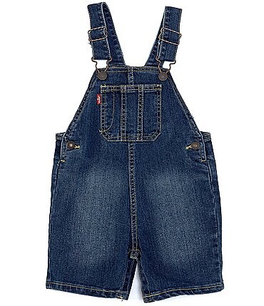 Image of Levi's® Baby Boys 3-24 Months Straight-Fit Denim Shortall