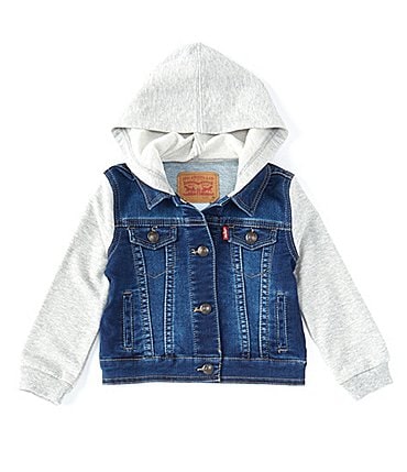 Image of Levi's® Baby Boys 3-24 Months Hooded Trucker Jacket