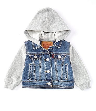 Image of Levi's® Baby Boys 3-24 Months Hooded Trucker Jacket