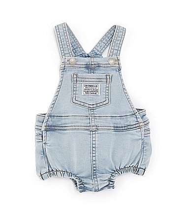 Image of Levi's® Baby Girls Newborn-9 Months Sleeveless Denim Romper