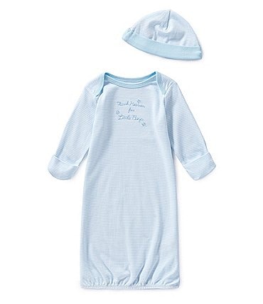 Image of Little Me Baby Boys Newborn-3 Months Thank Heaven for Little Boys Gown & Hat Set
