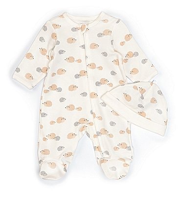 Image of Little Me Baby Boys Newborn-9 Months Hedgehog Footed Coverall & Hat Set