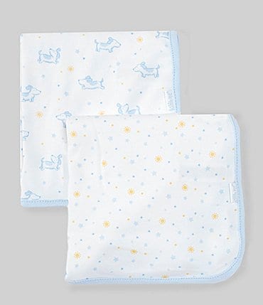 Image of Little Me Baby Boys Playtime 2-Pack Receiving Blankets
