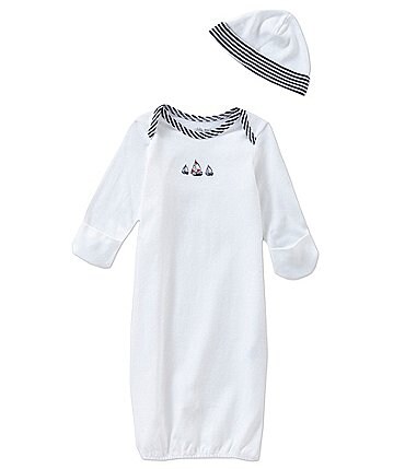 Image of Little Me Baby Sailboats Sleeper Gown & Hat