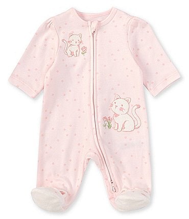Image of Little Me Baby Girls Preemie-9 Months Sweet Kitties Footie