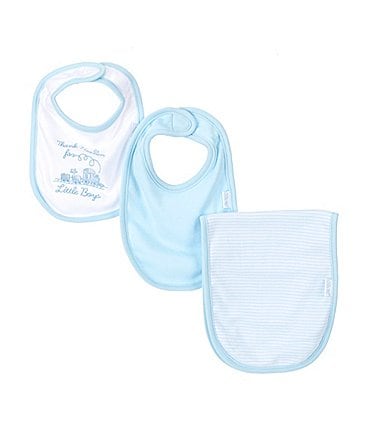 Image of Little Me Thank Heaven for Little Boys Bib & Burp Cloth 3-Piece Set