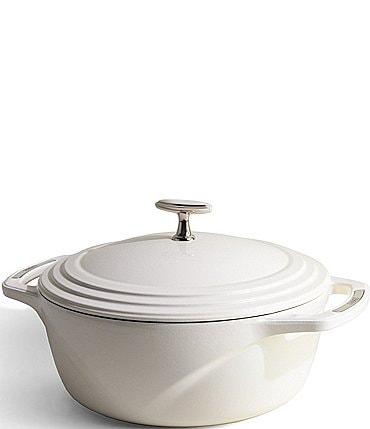 Image of Lodge Cast Iron USA Enamel Round Dutch Oven- 3 Quart