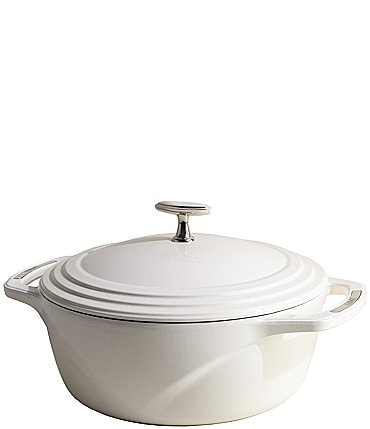 Image of Lodge Cast Iron USA Enamel Round Dutch Oven- 7.5 Quart