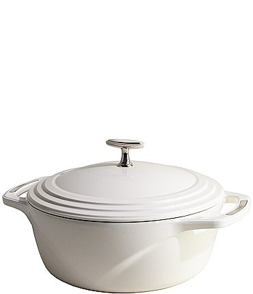 Image of Lodge Cast Iron USA Enameled Round Dutch Oven- 6 Quart