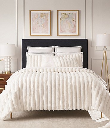 Image of Luxury Hotel Uptown Faux Fur Corded Comforter Set