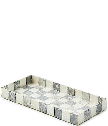 Image of MacKenzie-Childs Check Capiz Vanity Tray