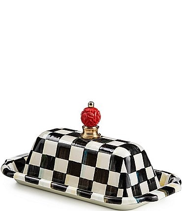 Image of MacKenzie-Childs Courtly Check® Enamel Butter Box