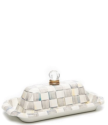 Image of MacKenzie-Childs Check® Enamel Butter Box