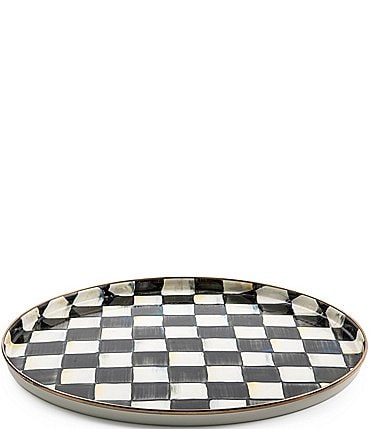 Image of MacKenzie-Childs Check Enamel Round Tray
