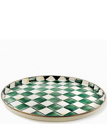 Image of MacKenzie-Childs Check Enamel Round Tray