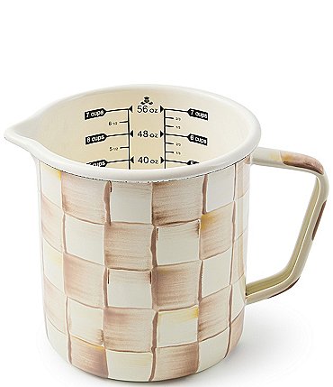 Image of MacKenzie-Childs Mocha Check 7 Cup Measuring Cup