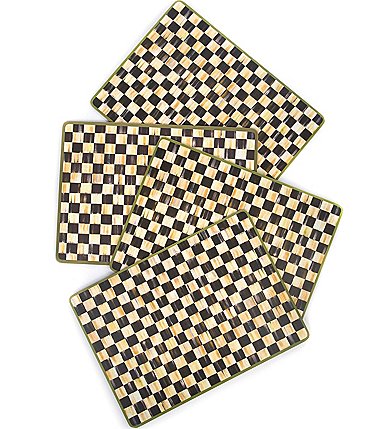 Image of MacKenzie-Childs Check Cork Back Placemats, Set of 4