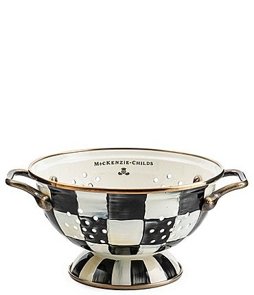Image of MacKenzie-Childs Check Enamel Colander