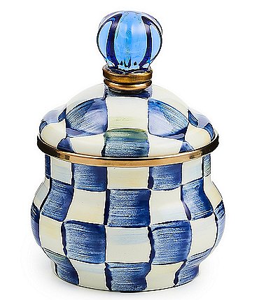 Image of MacKenzie-Childs Check Lidded Sugar Bowl