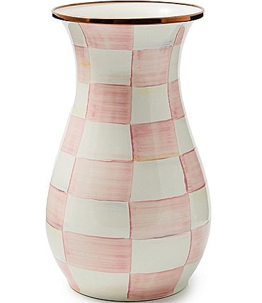 Image of MacKenzie-Childs Check Tall Enamel Vase