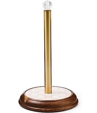 Image of MacKenzie-Childs Check Wood Paper Towel Holder